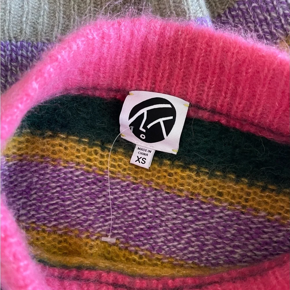 NEW YanYan Stripe Alpaca, Wool Oversized Sweater - Picture 8 of 14